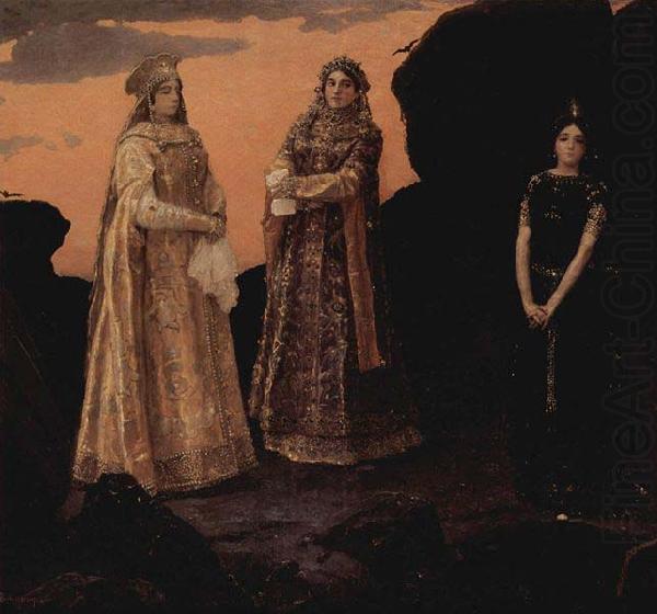 Three queens of the underground kingdom 1879, Viktor Vasnetsov